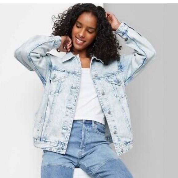 wild fable Jackets & Blazers - Wild fable new over sized acid washed jean jacket